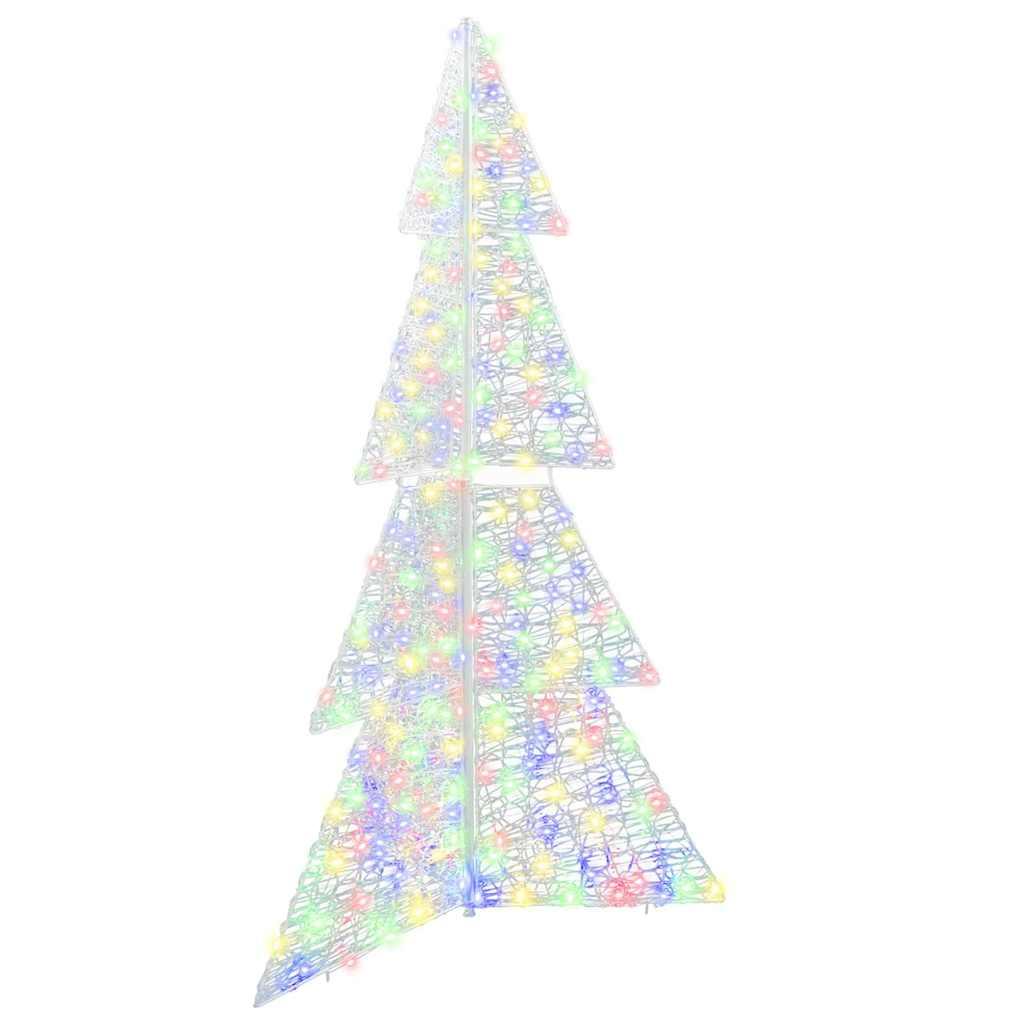 Juletræ med 240 LED'er Flerfarvet 180 cm Akryl billede