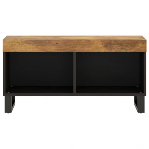 Tv-bord i massivt mangotræ - 85 × 33 × 43,5 cm, med jernben