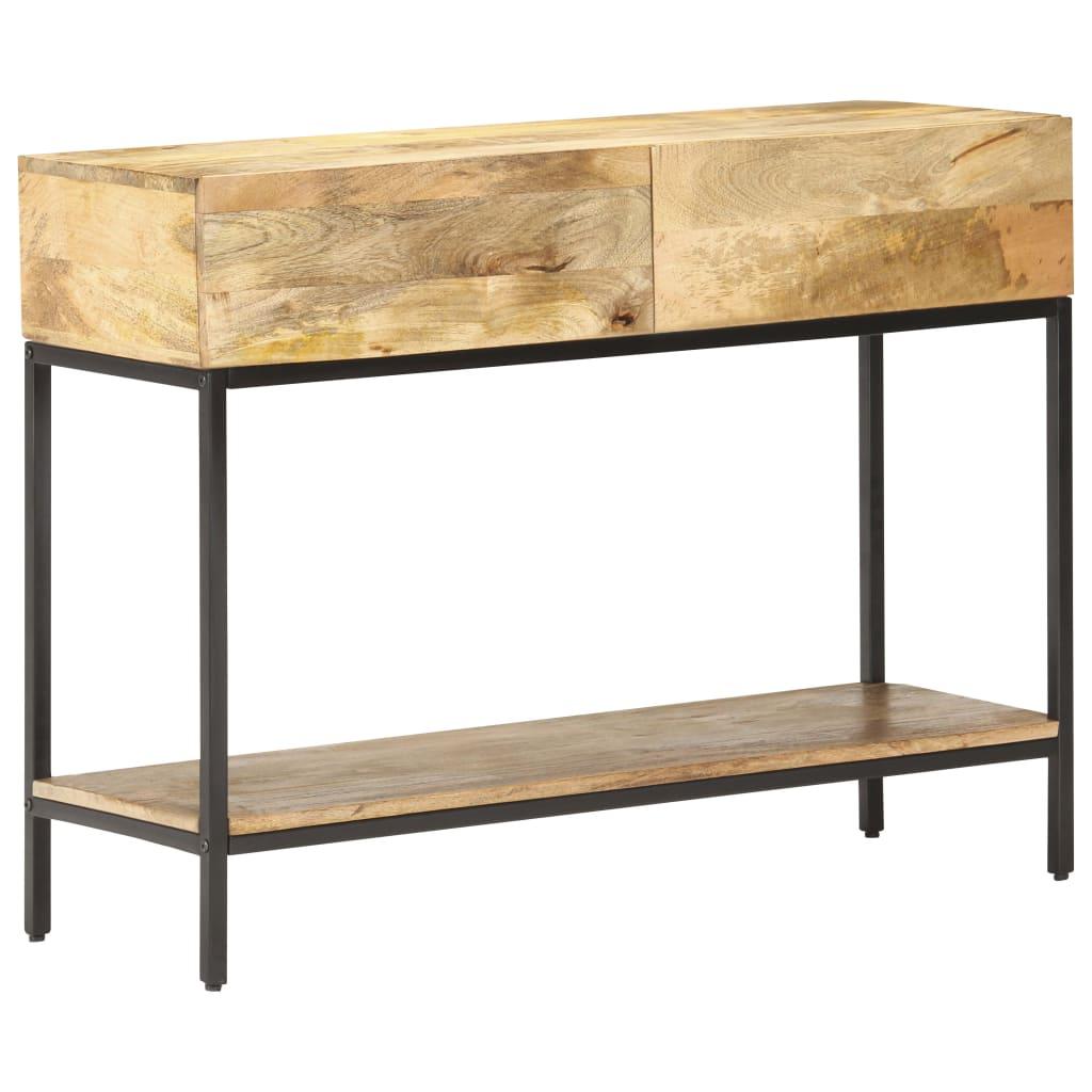 Konsolbord 100x35x76 cm massivt mangotræ billede