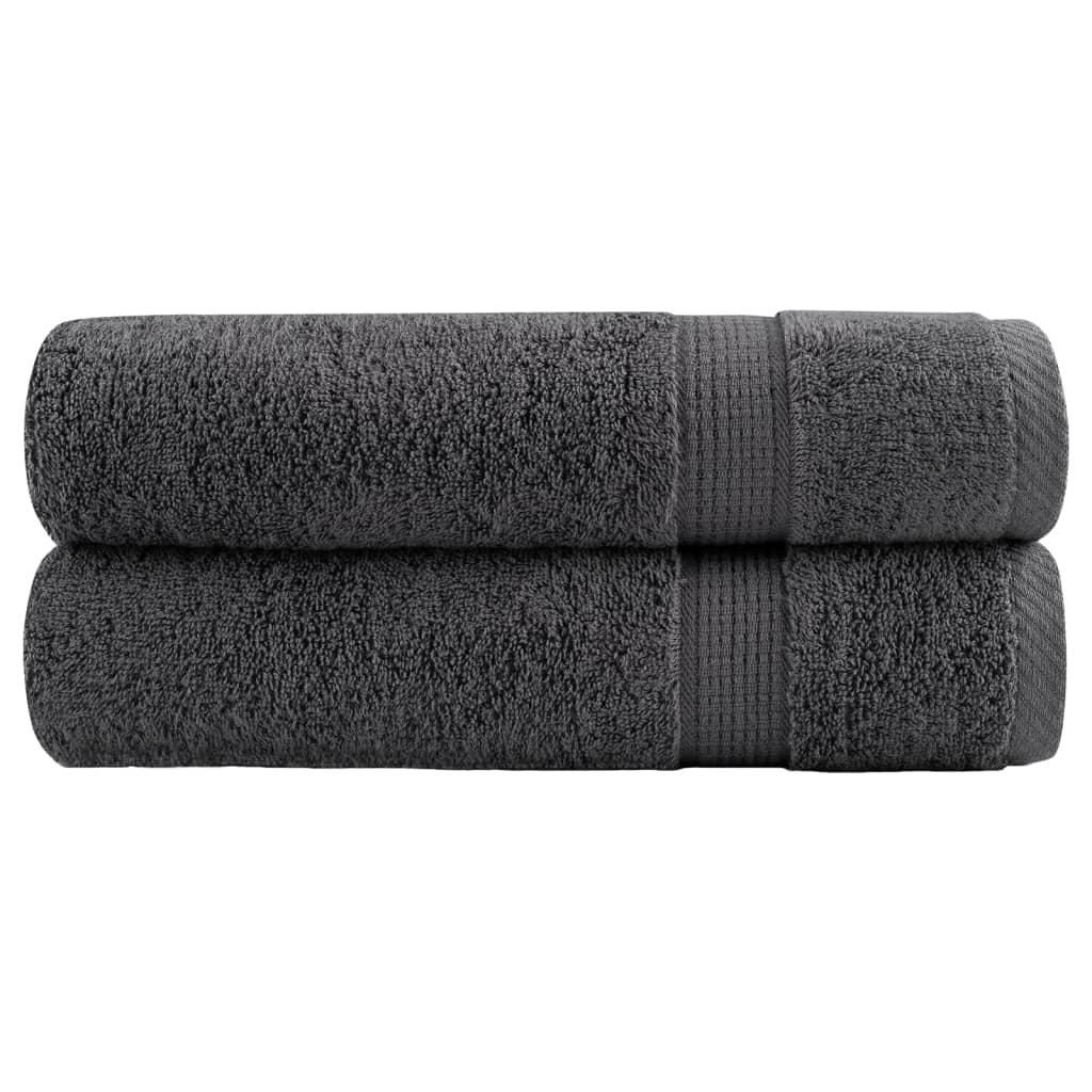 Badehåndklæder SOLUND 2 stk. Premium 100x150cm 600g/m2 antracit billede