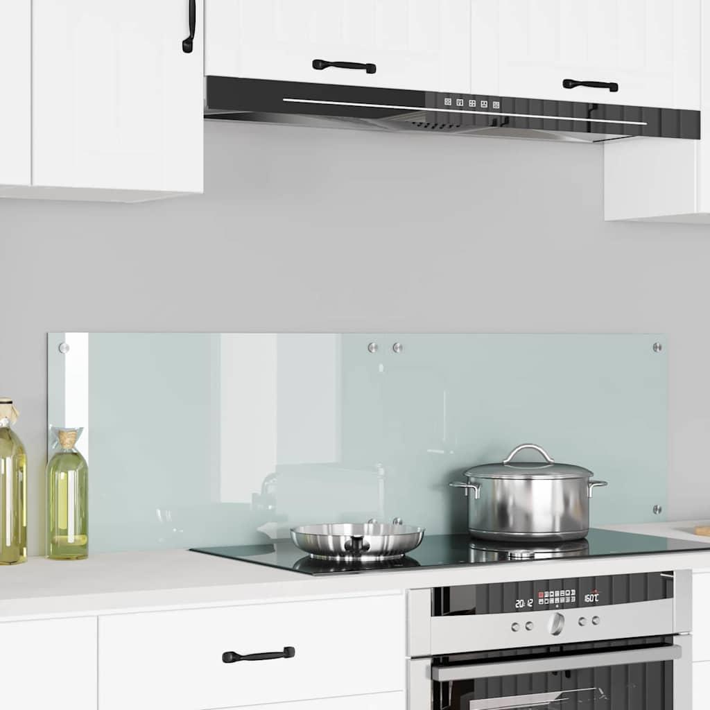 Køkken bagvæg 2 stk Hvid 70 x 40 cm hærdet glas billede
