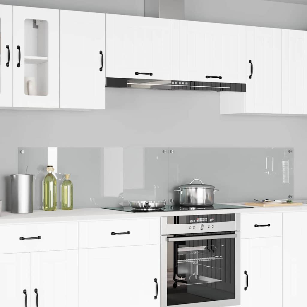 Køkken bagvæg 2 stk Transparent 110 x 40 cm hærdet glas billede
