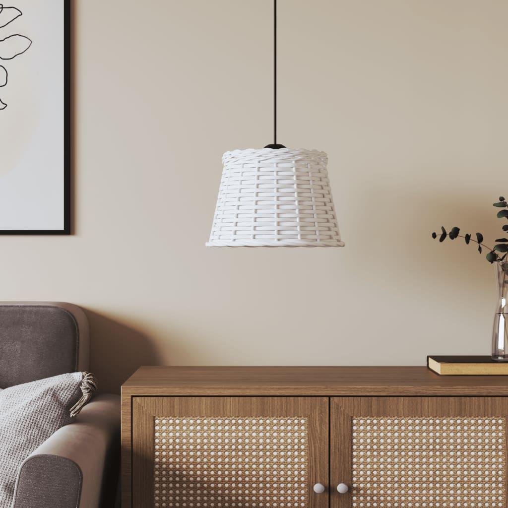 Lampeskærm til loftlampe Ø25x17 cm flet hvid billede