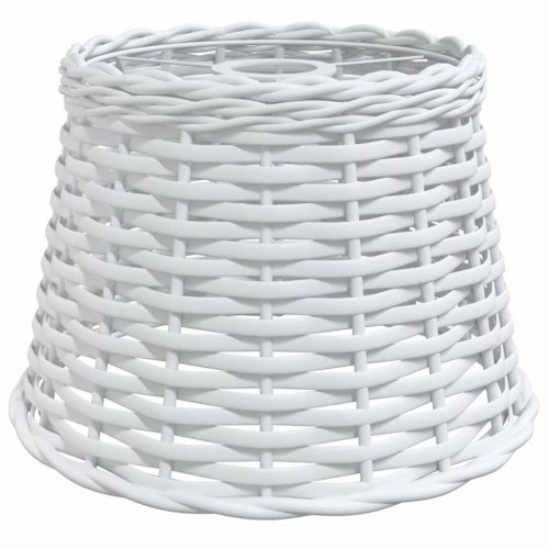 Lampeskærm til loftlampe Ø25 × 17 cm - flet, hvid