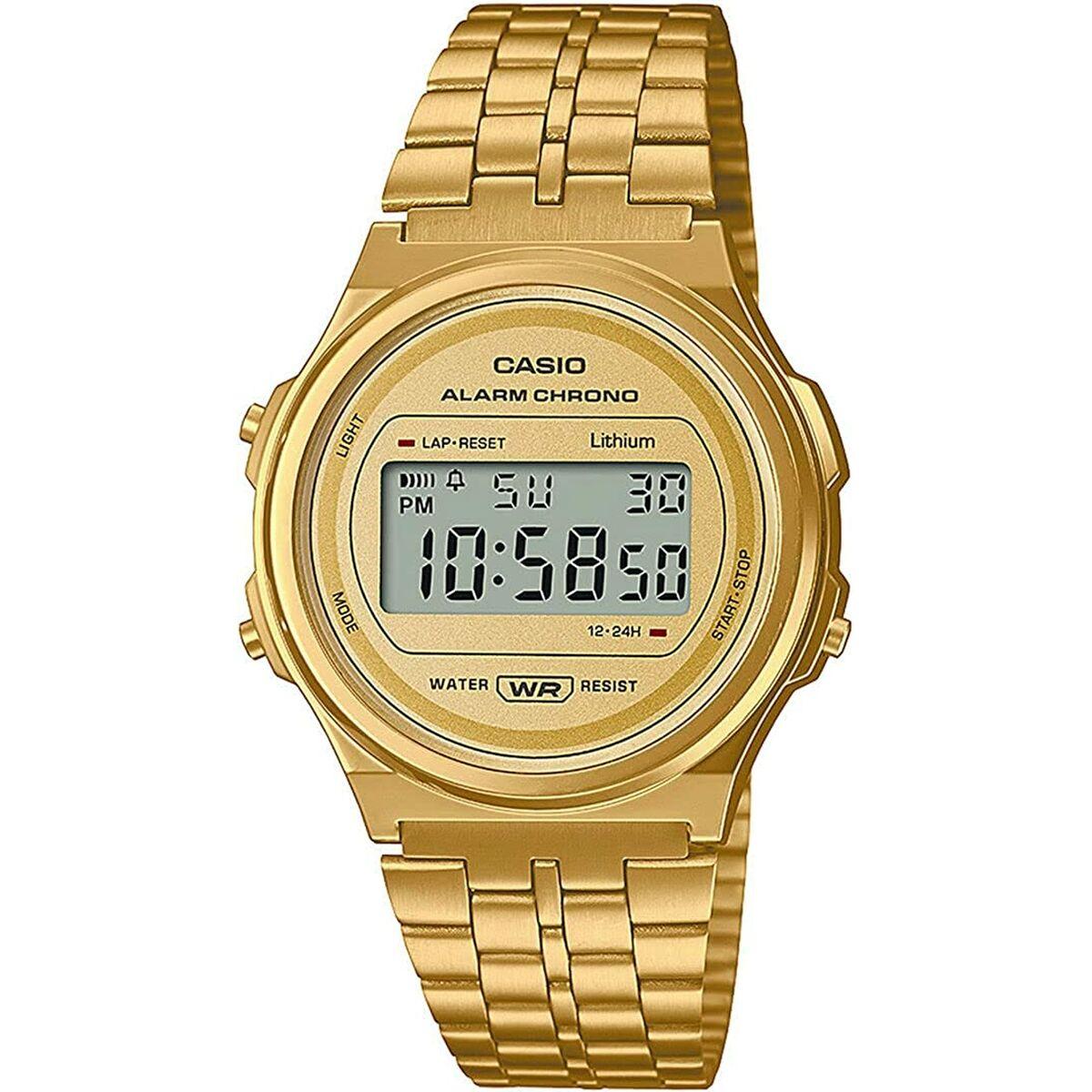 Casio A171WEG-9AEF unisex armbåndsur - guld, Ø 37,5 mm billede