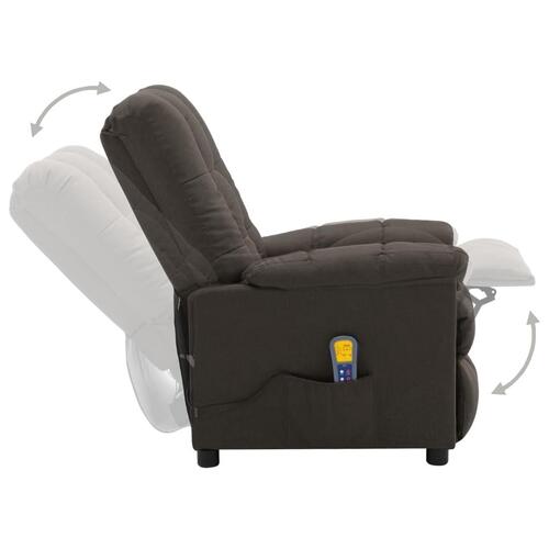 Eldrevet massagestol stof gråbrun