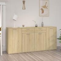 Skænk 160x36x75 cm konstrueret træ sonoma-eg