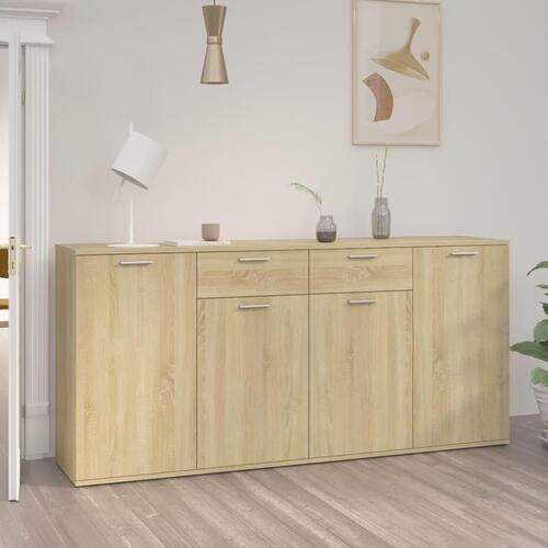 Skænk 160x36x75 cm konstrueret træ sonoma-eg