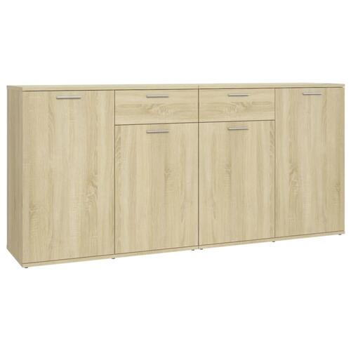 Skænk 160x36x75 cm konstrueret træ sonoma-eg