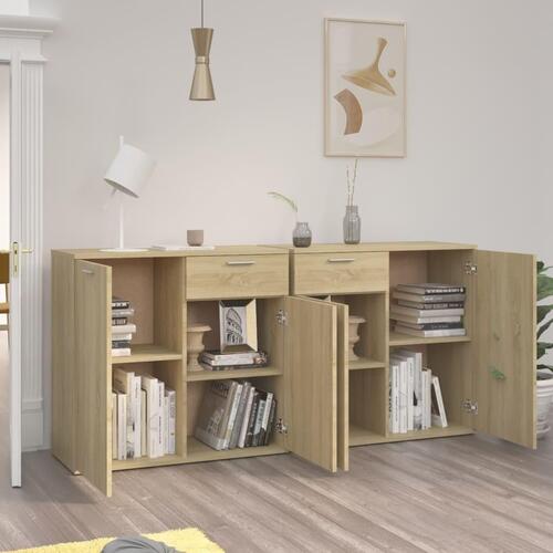 Skænk 160x36x75 cm konstrueret træ sonoma-eg