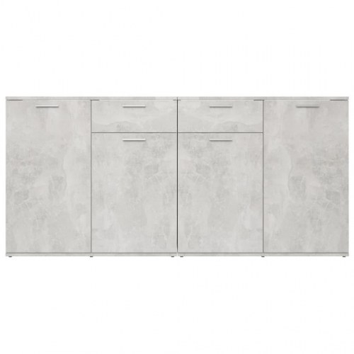 Skænk 160×36×75 cm i konstrueret træ - betongrå, 2-delt sæt