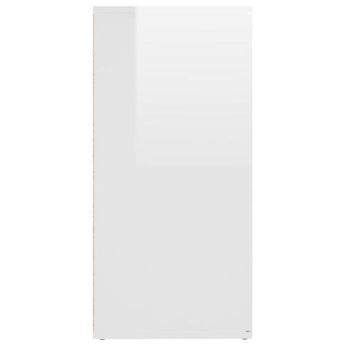 Skænk 160x36x75 cm konstrueret træ hvid højglans
