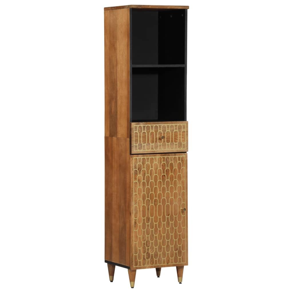 Badeværelsesskab 38x33x160 cm massivt mangotræ billede