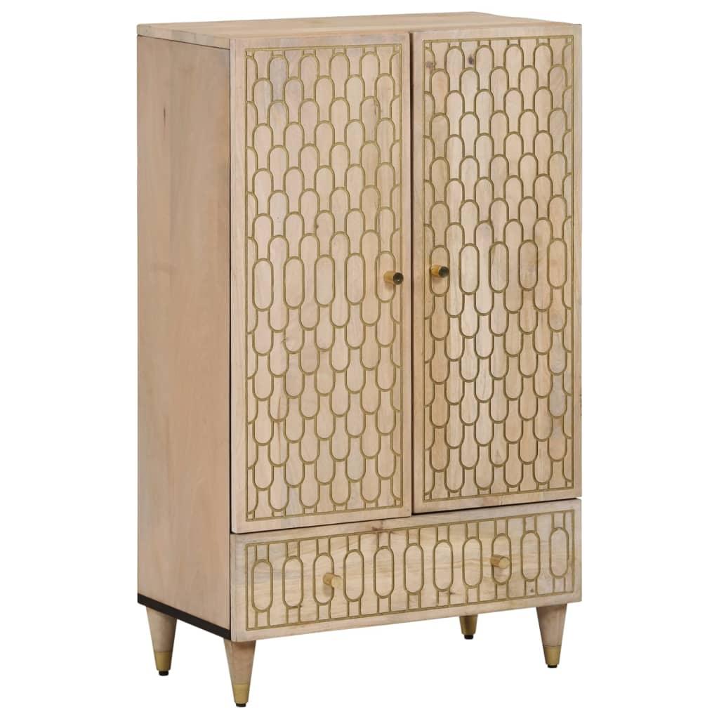 Skab 60x33x100 cm massivt mangotræ billede