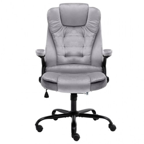 Kontorstol fløjl lysegrå
