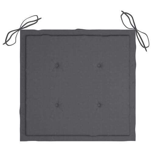 Foldbare havestole 8 stk. med hynder massivt akacietræ