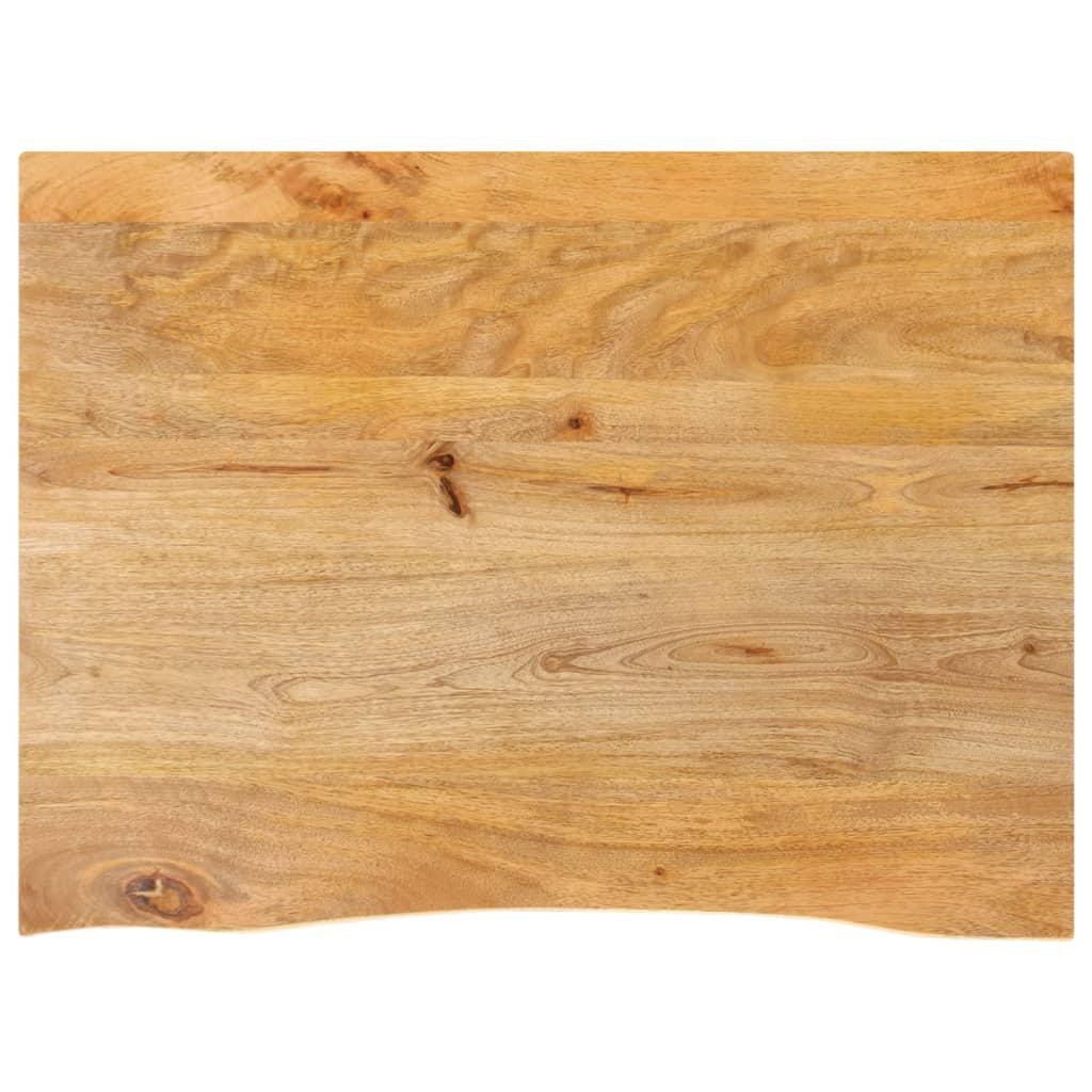 Bordplade 70x60x2,5 cm naturlig kant massivt mangotræ billede