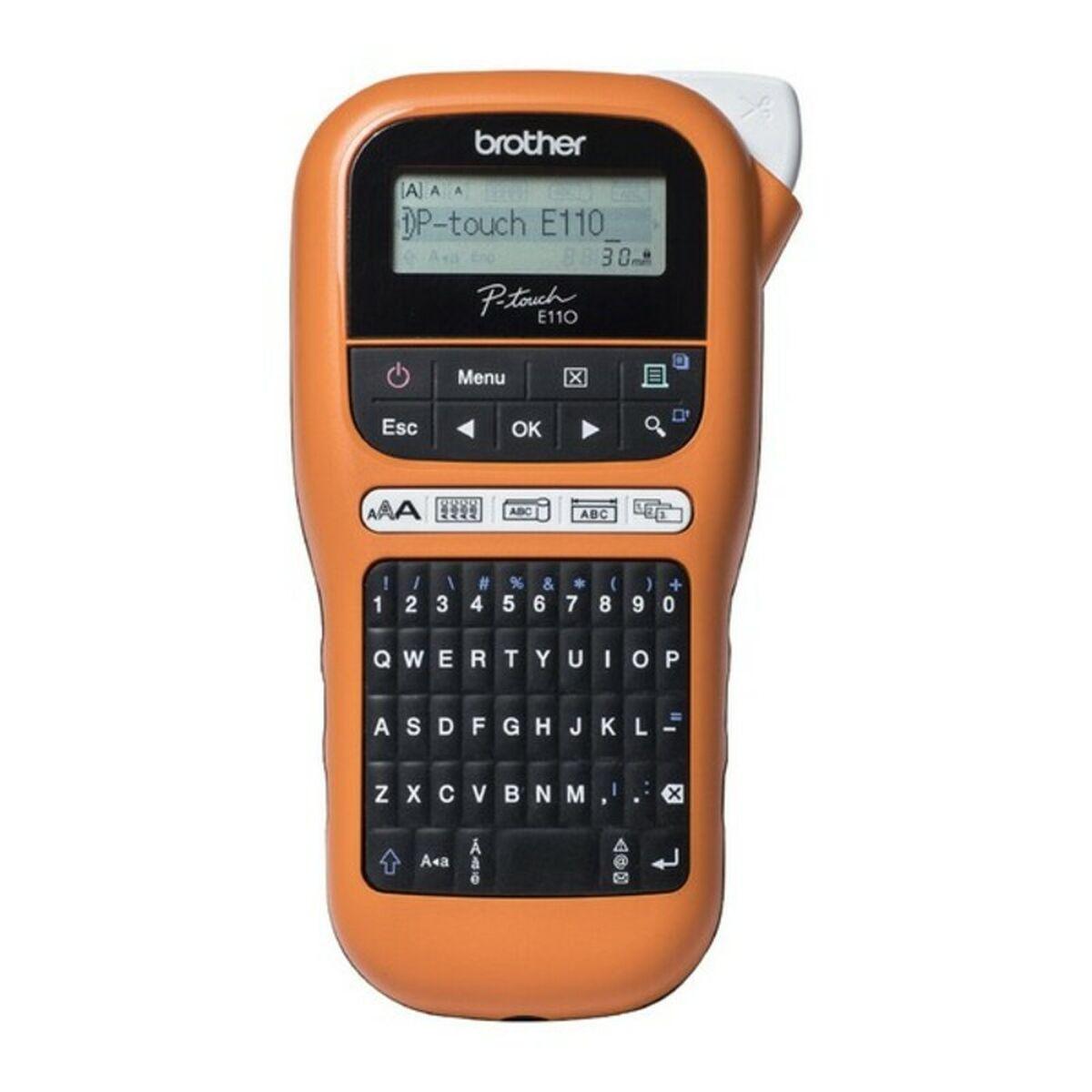 Etiketprinter Brother P-touch E110VP - bærbar labelmaker, orange billede