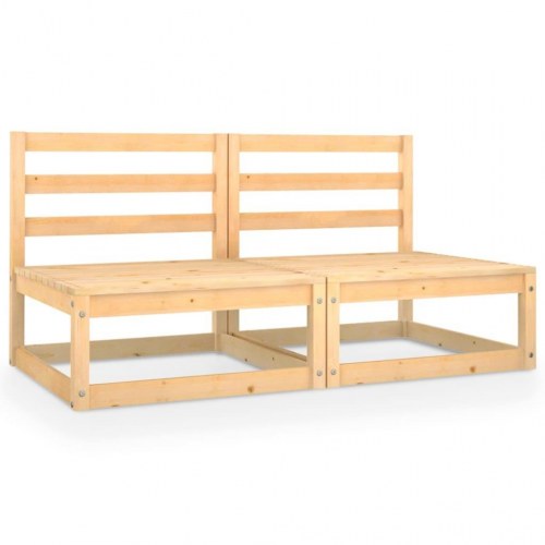 2-personers havesofa massivt fyrretræ