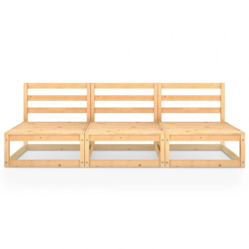 3-personers havesofa massivt fyrretræ