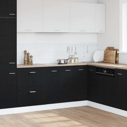 Bundskab i sort eg 60×46×81,5 cm - ingeniørtræ