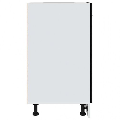 Bundskab i sort eg 60×46×81,5 cm - ingeniørtræ