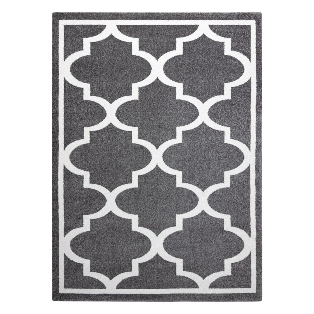 Gulvtæppe Hakano Esmesa Trellis 2 - grå 140×190 cm billede