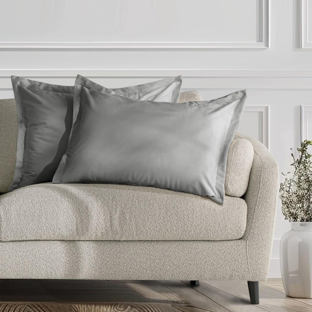 Pudebetræk i fløjl 50×70 cm - sølvgrå, sæt af 2 - AmeliaHome billede