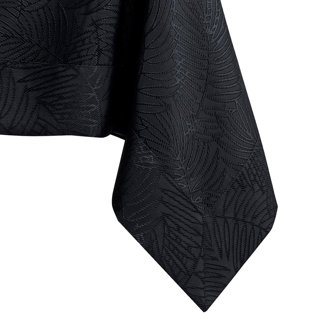 Dug rektangulær - AmeliaHome Gaia, sort præget plante, 120×160 cm billede