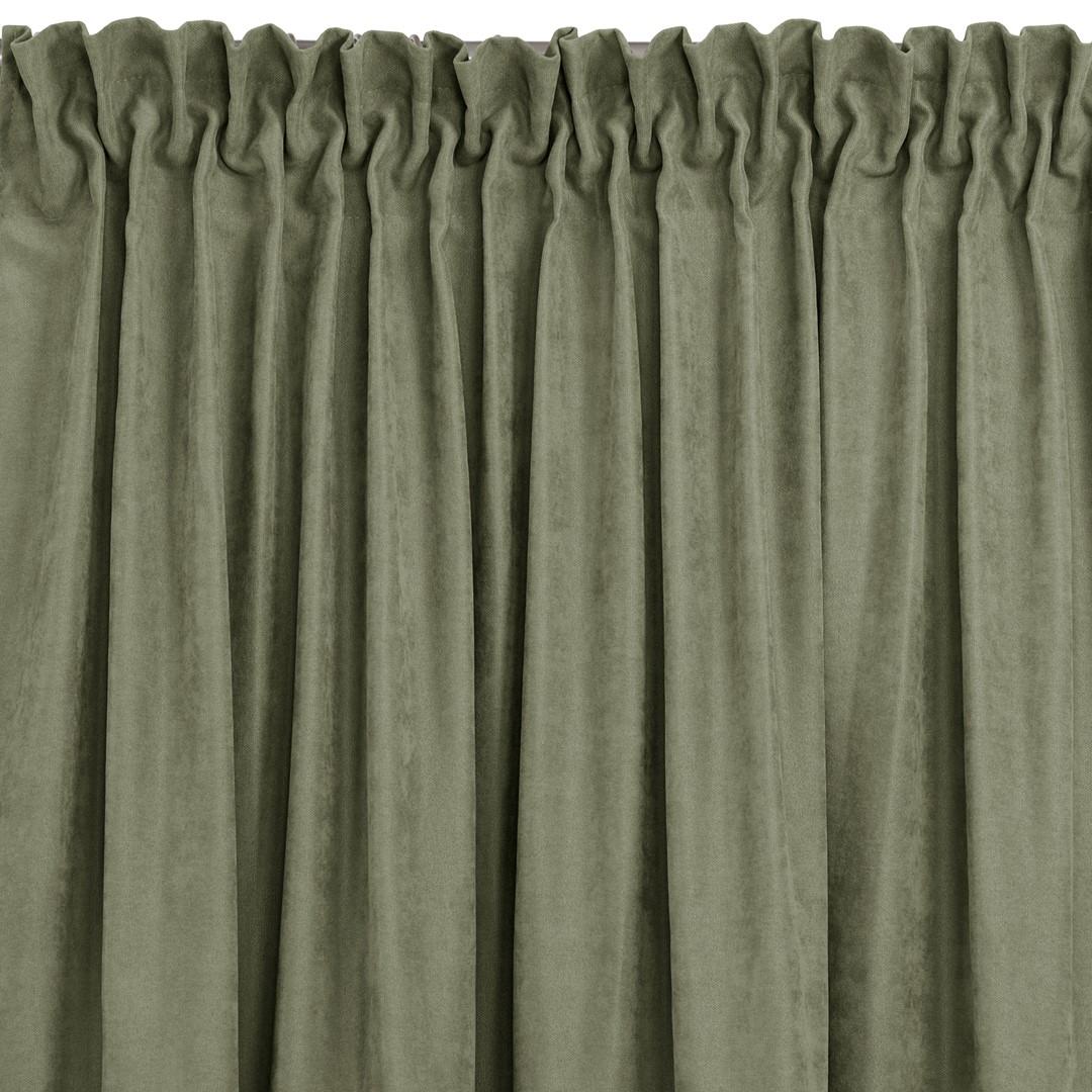 Mørklægningsgardin HOMEDE MILANA - olivengrøn, chenille, 280×175 cm billede