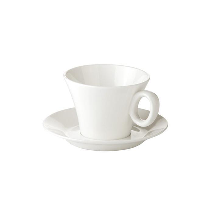 Kaffekop med underkop 250 ml - Tescoma Allegro, hvid porcelæn billede