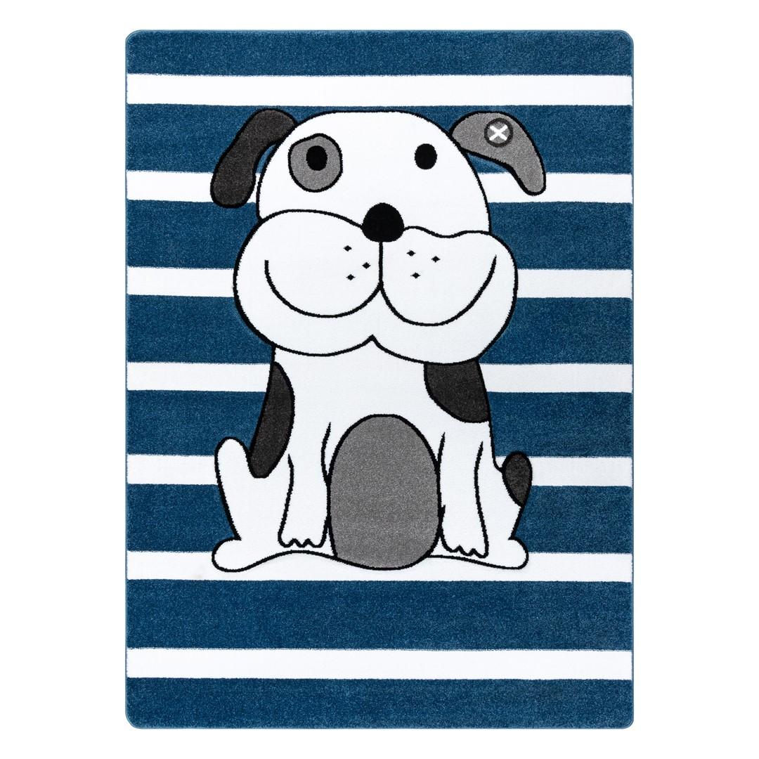 Gulvtæppe til børneværelse Hakano Tinies Puppy, blå 140×190 billede
