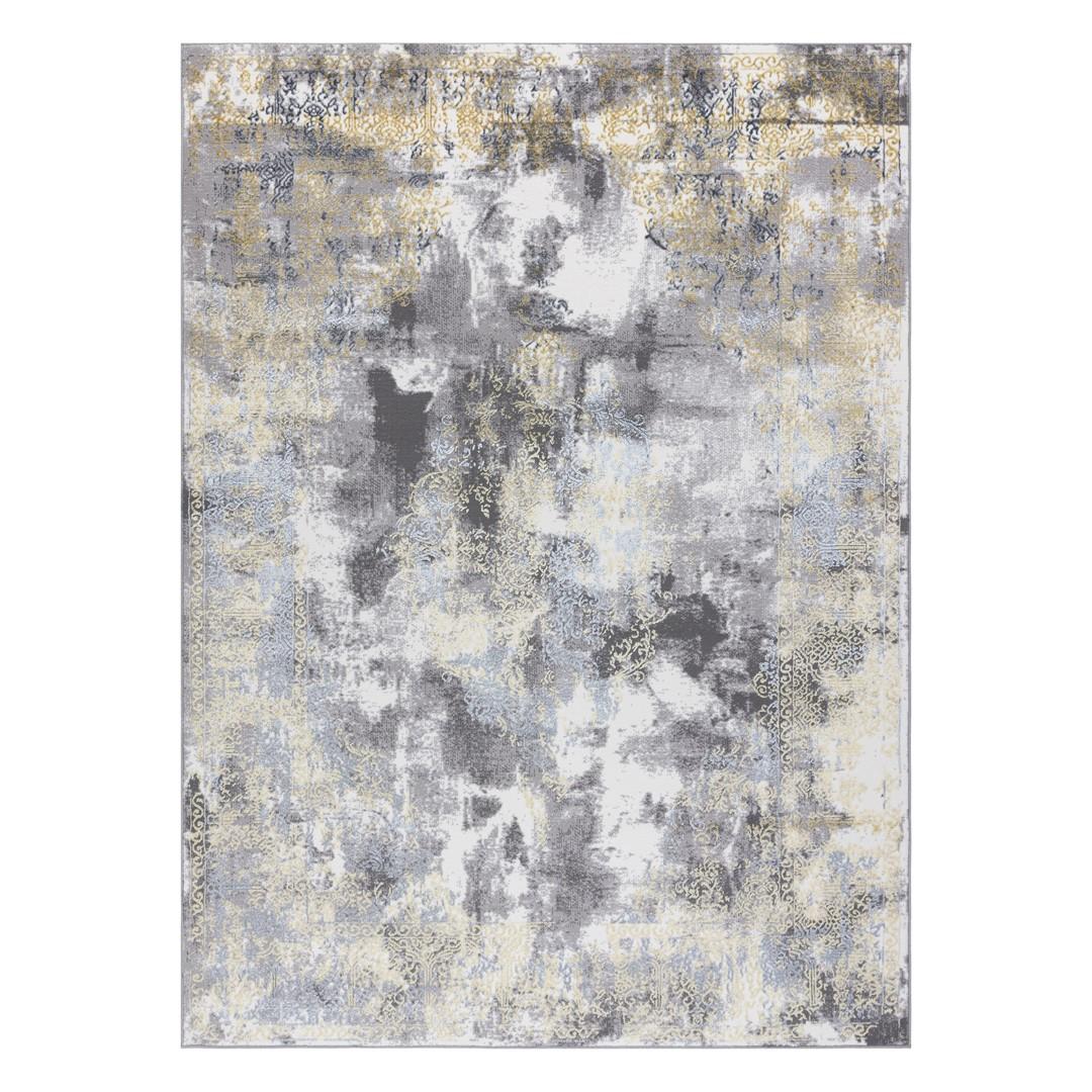 Gulvtæppe 160x220 cm - Hakano Welli Ornament 8, cremefarvet billede