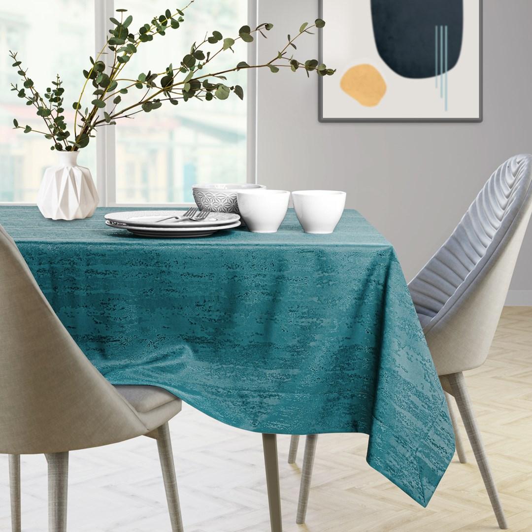 Dug havgrøn 80×80 cm - AmeliaHome Vesta, præget og blank