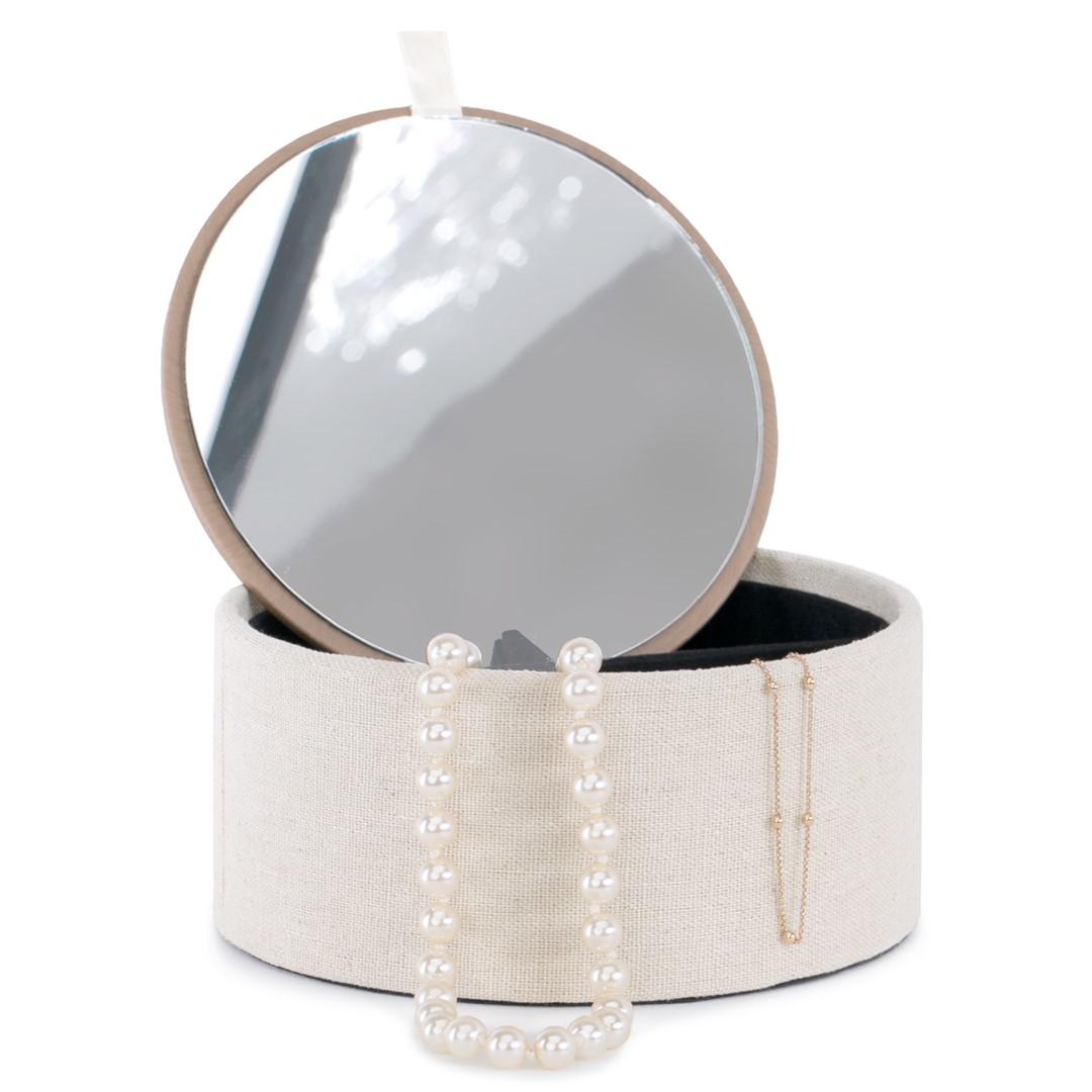 Smykke- og makeup organizer - AmeliaHome Woden boho, stående billede