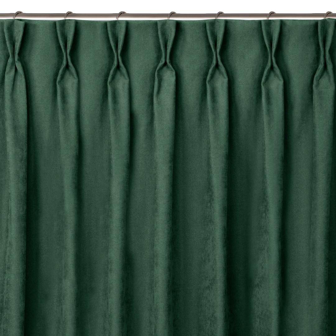 Mørklægningsgardin flaskegrøn 220×245 cm - HOMEDE MILANA, klassisk, flex 7,5 cm billede