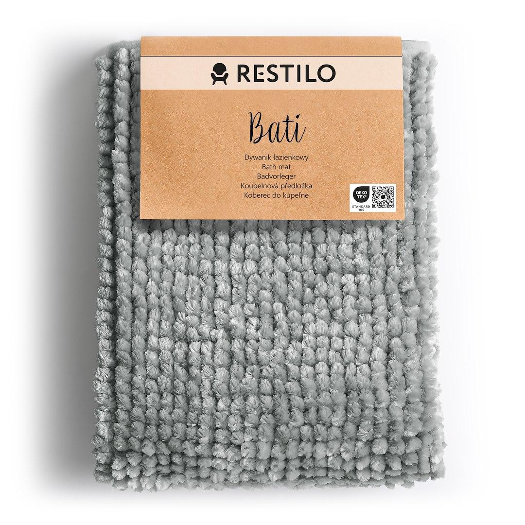 Bademåtte grå 60×90 cm - Restilo Bati billede