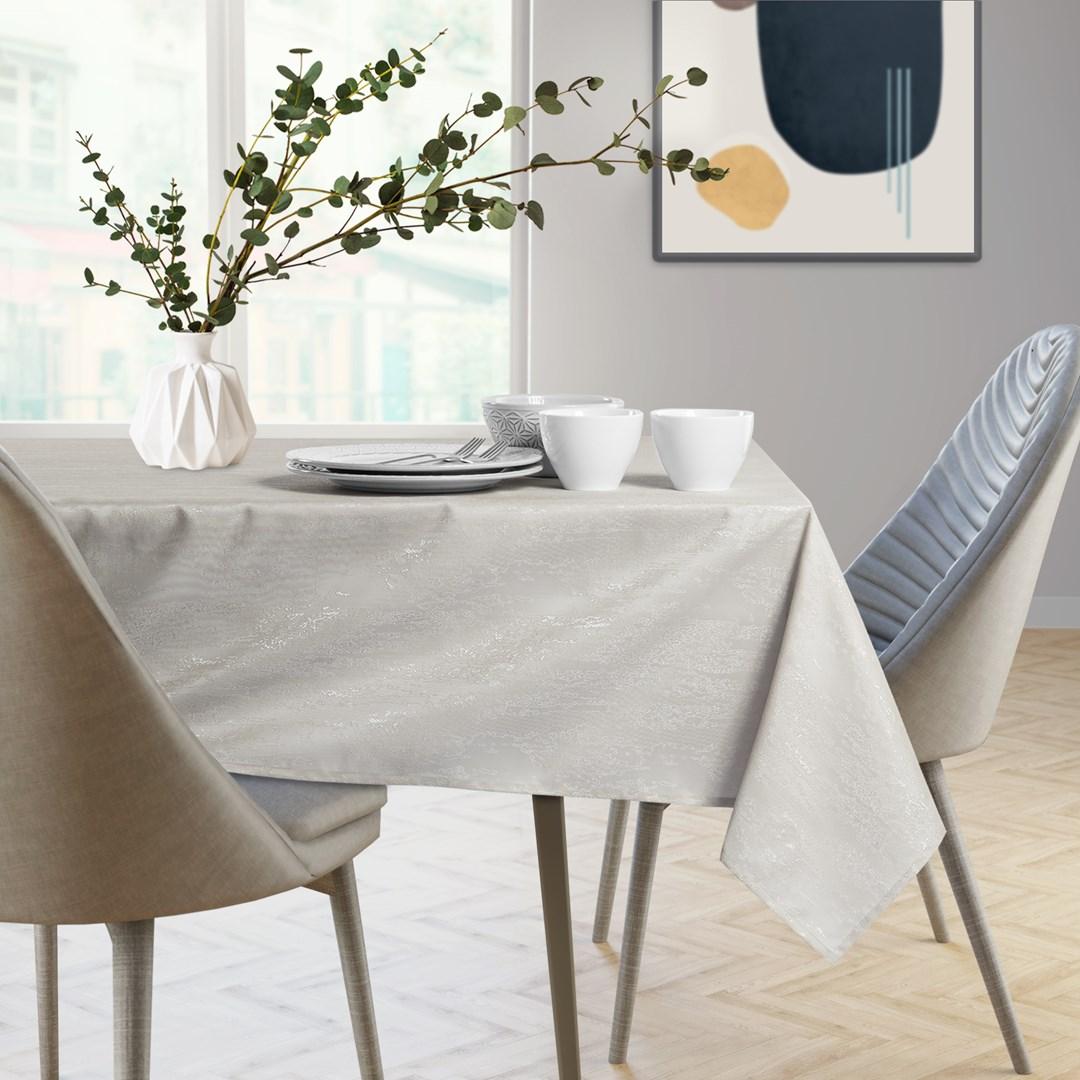 Dug kvadratisk - AmeliaHome Vesta, creme, 80×80 cm billede