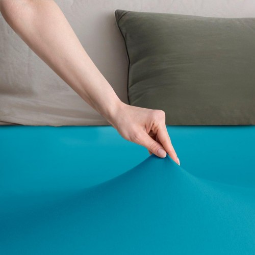 Lagen med elastik jersey 80-90x200 blå - DecoKing Amber