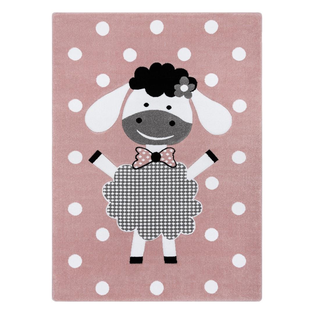Gulvtæppe til børneværelse Hakano Tinies Dolly 160×220 - pudderlyserød billede
