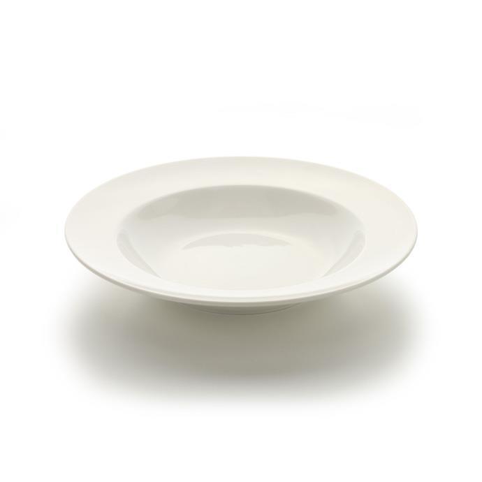 Dybtallerken porcelæn - Tescoma Opus Stripes, cremefarvet 23,4 cm billede