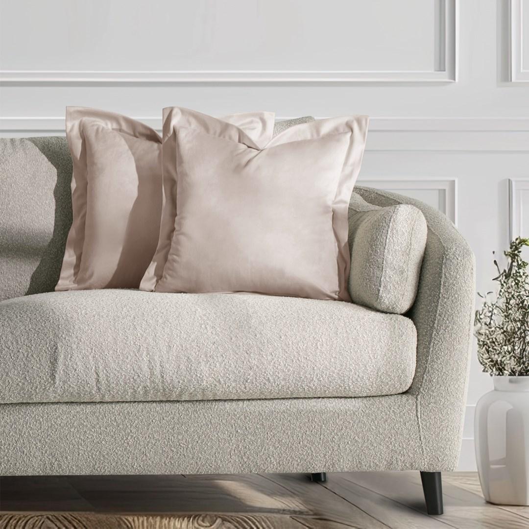 Pudebetræk fløjl RESTILO 45x45 - lys beige, sæt med 2 billede