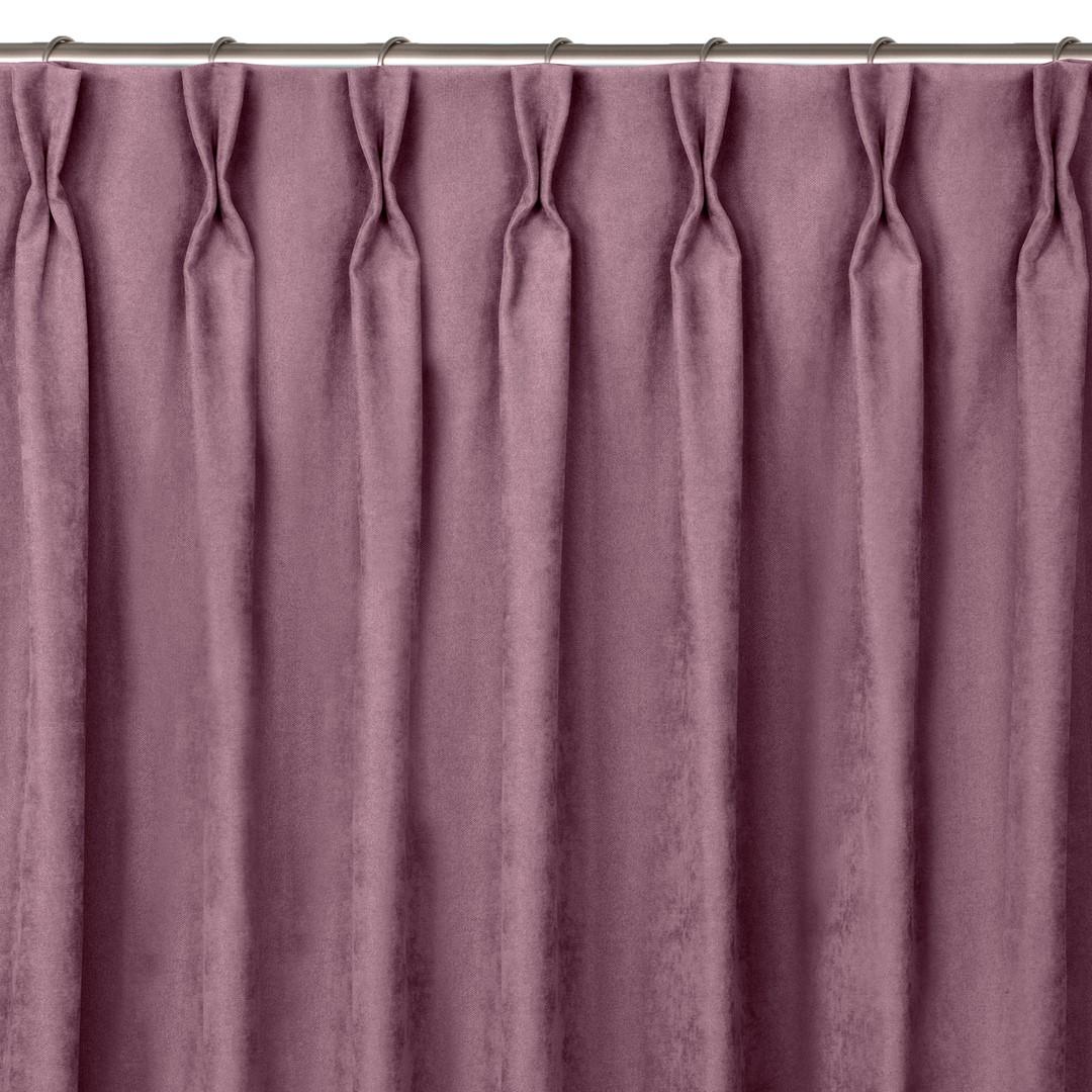 Mørklægningsgardin HOMEDE MILANA - lilla chenille 220×270 cm, klassisk fold (Flex 9,5 cm) billede