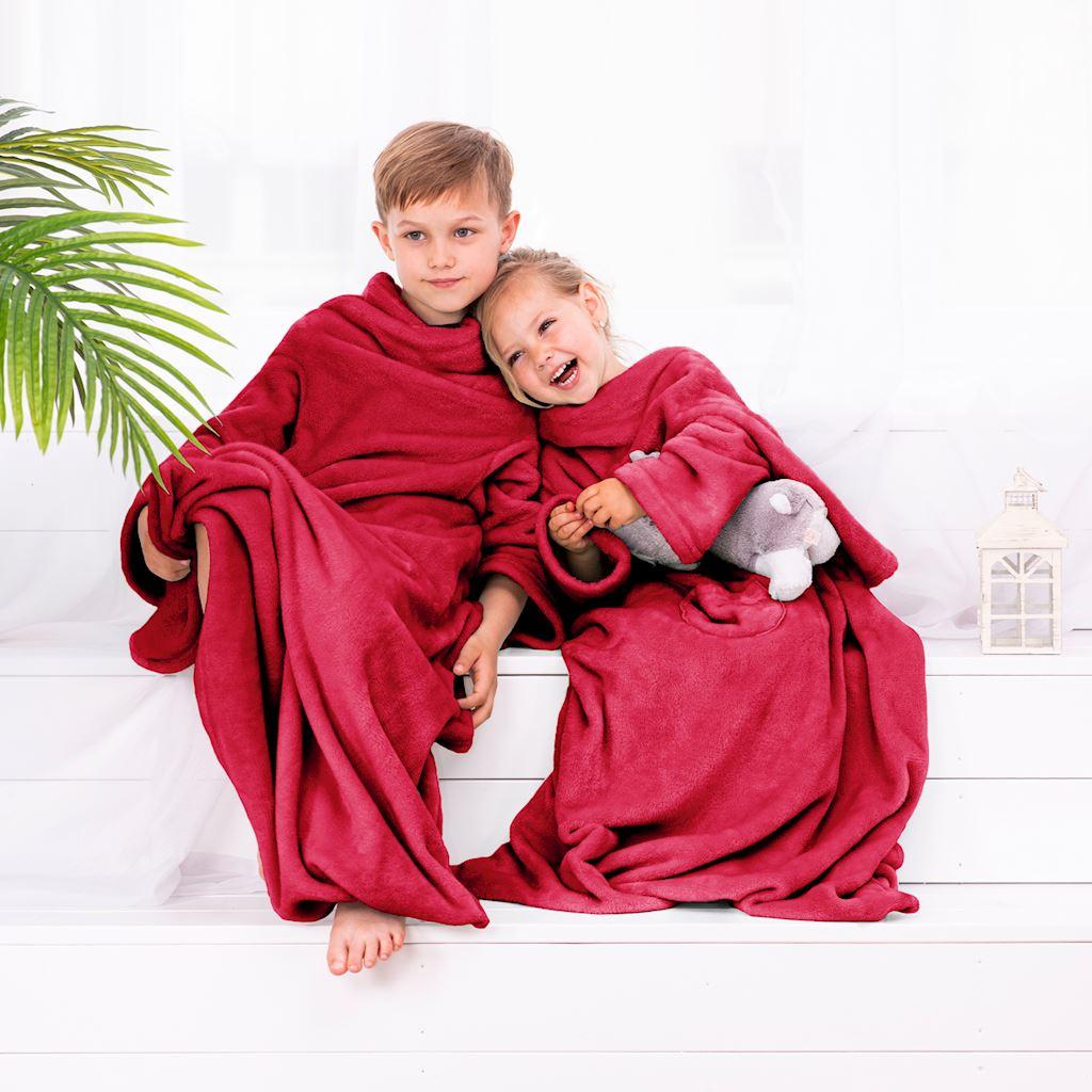 Børne-sengetæppe med ærmer 90×105 cm - rød, Lazykids DecoKing billede