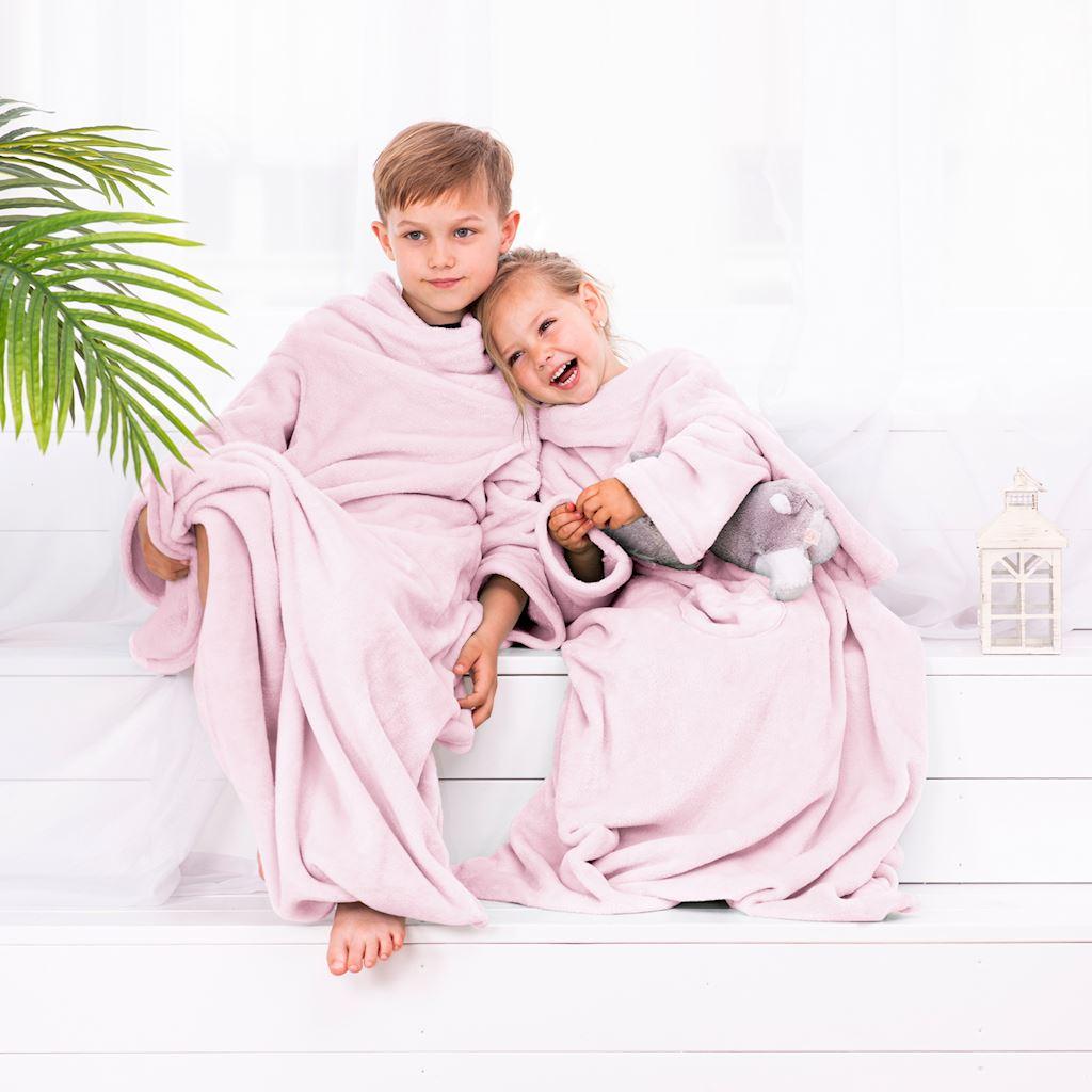 Sengetæppe til børn DecoKing Lazykids - pudderlyserød, 90×105 cm billede
