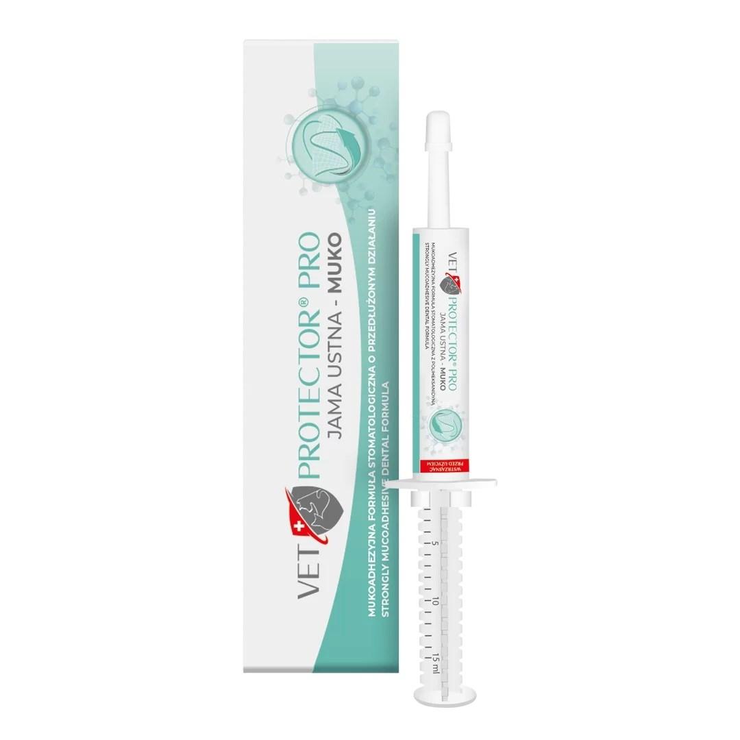 Tandpleje gel til hund og kat – JM Sante Vet Protector Pro Muko, 15 ml billede
