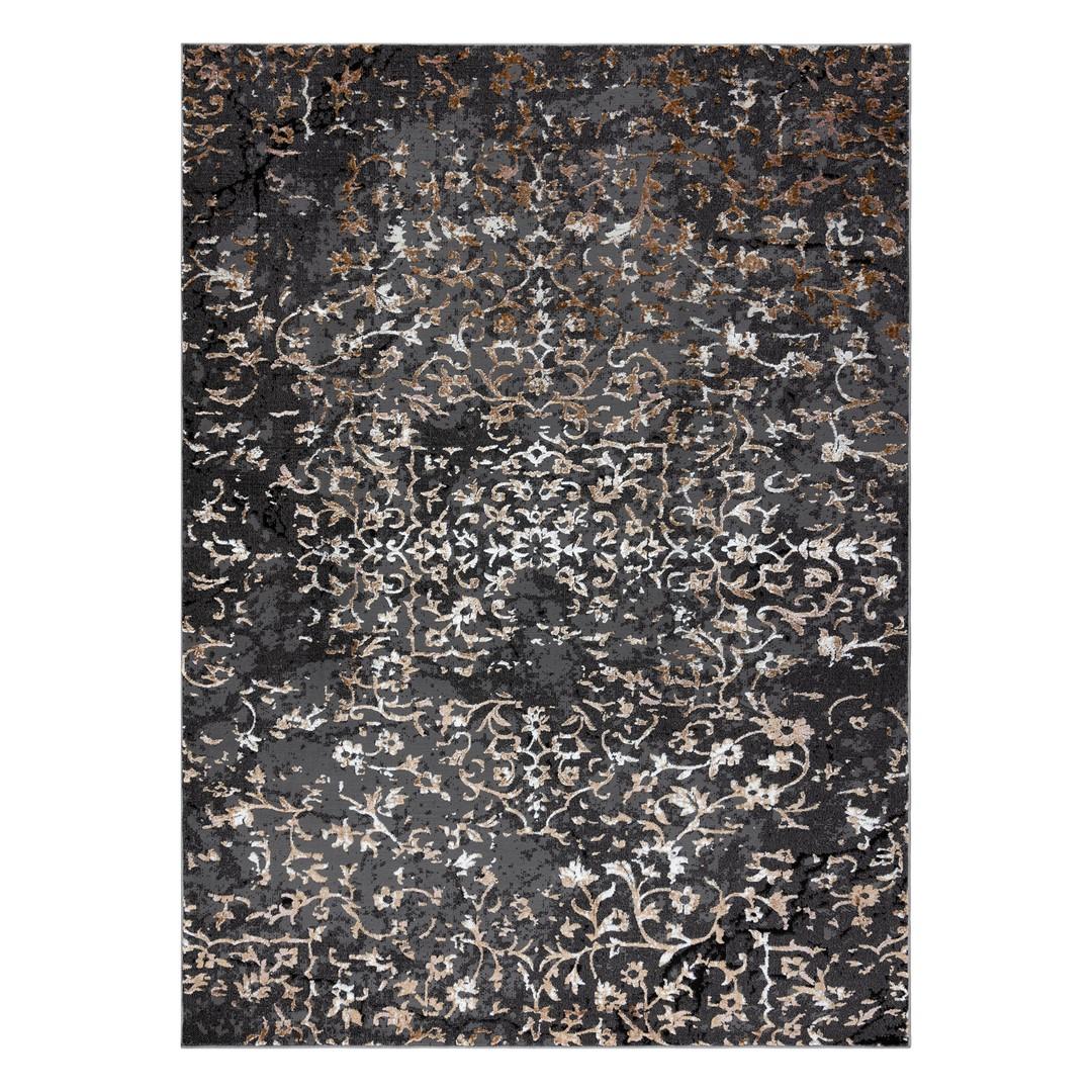 Gulvtæppe Hakano Welli Ornament 5 - grafit 160×220 billede
