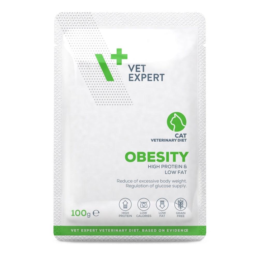 Vådfoder til kat – VetExpert Obesity Chicken 100 g billede