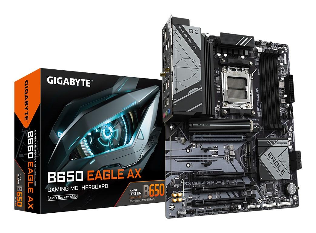Bundkort ATX - Gigabyte B650 Eagle AX, AM5, DDR5, Wi‑Fi 6E