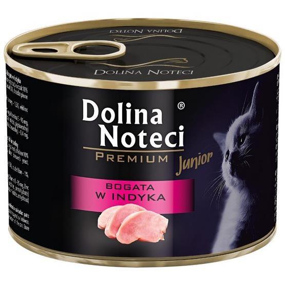 Vådfoder til kat – Dolina Noteci Premium Junior, rig på kalkun, 185 g billede